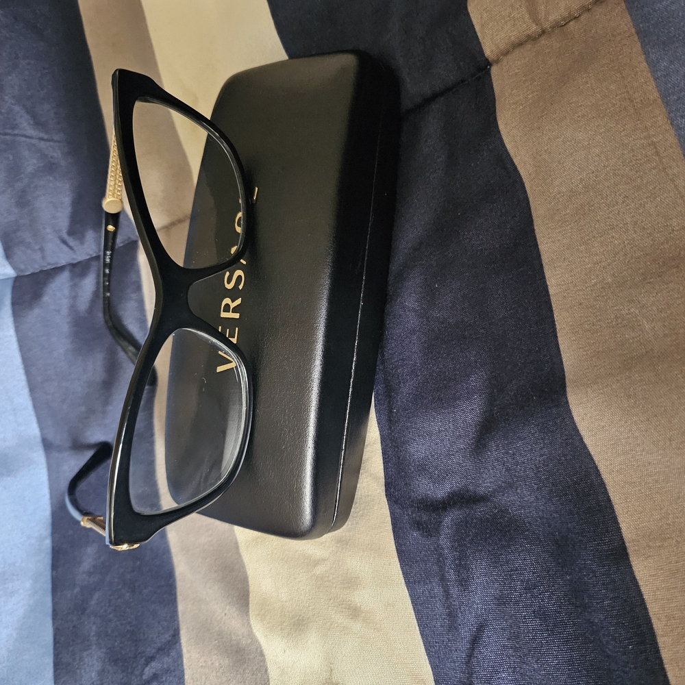 Versace Black Eyeglasses with Case